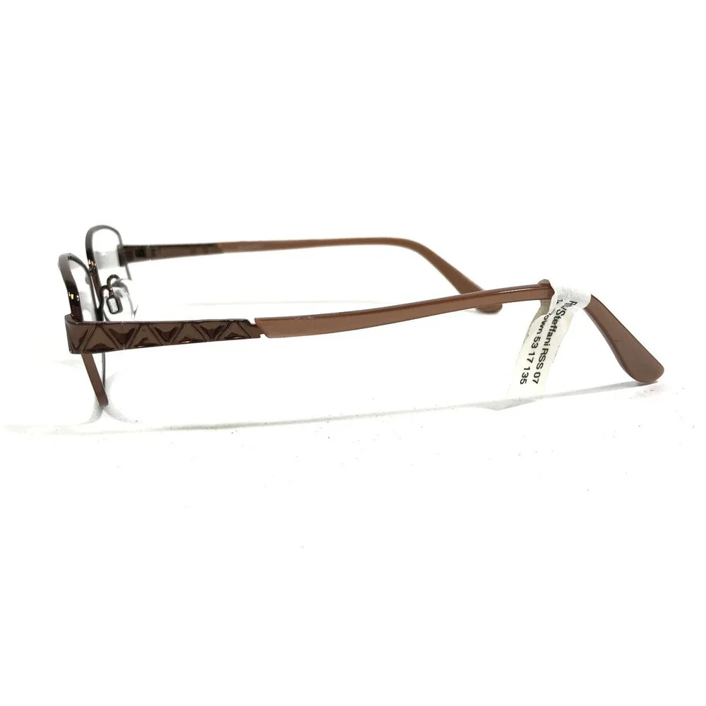 Roberto Steffani RSS 07 COL 10 Eyeglasses Frames Brown Rectangular 53-16-135